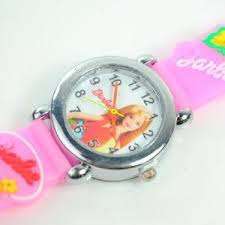 barbie kids watch - dark thick pink strap - pic vary