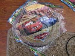 cars lightning mcqueen big paper plates (10) kids party