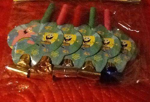 Spongebob blow outs kids PARTY blow outs (5 per pack)