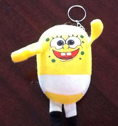 Spongebob keyring or cellphone novelty soft toy +-8cm - great party favor
