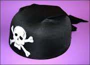 Dress up pirate party hat with fake hair