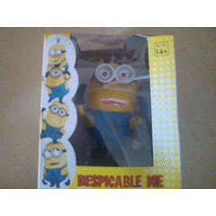 despicable me minions plastic toys lights and sing 12cm - work for cake toppers also - two eye
