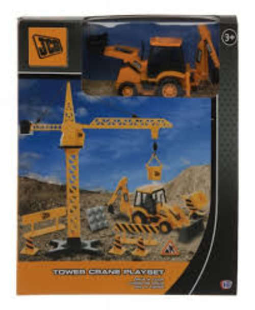 JCB construction Tower crane playset - truck 13cm