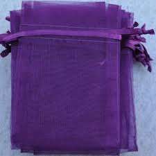 Organza bag - purple color - 17x23cm