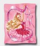 Barbie in the pink shoes polar fleece throw blanket 120x150cm