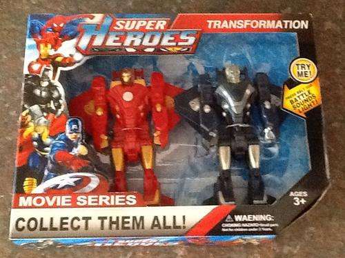 Marvel super heroes Avengers ,Iron man and hero 17cm - transformer toys