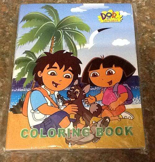 Dora and diego coloring book with sticker pages - party favor