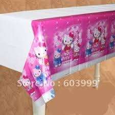 Hello kitty kids party TABLE COVER PLASTIC 132x220cm
