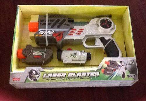 Laser blaster plastic toy gun - lights and sounds was R75