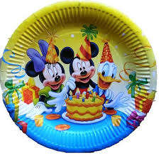 mickey / minnie mouse kids PARTY BIG PAPER PLATES(10)