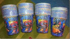 spiderman kids party paper CUPS / GLASSES (10)
