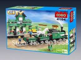 Building brick toys - fits well with  legos - cogo city - train set
