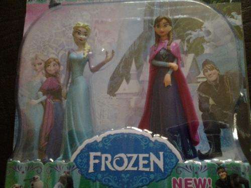 Frozen plastic figurine set of 2 - 14cm - can work as cake topper - anna and elsa