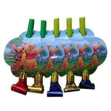 winnie the pooh blow outs themed birthday kids PARTY blow outs (5 per pack)