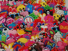 Rainbow loom bands - make your own bracelets  - pack with 10 mixed charms