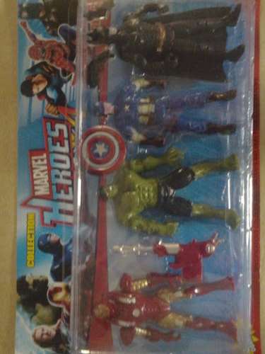 avengers (batman, hulk, iron man, captain america) plastic figurine set 15cm - great cake topper