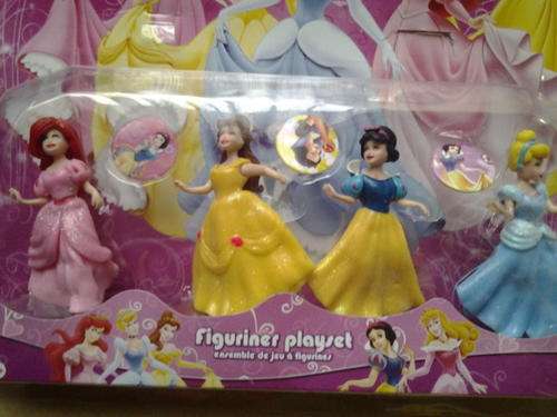 princess plastic figurine set of 4 - 9cm - great cake topper