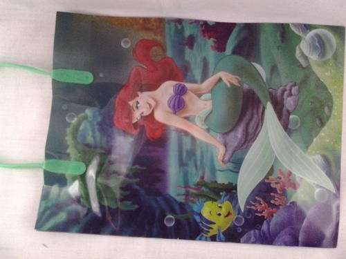 Ariel mermaid plastic gift bag 17.5x23cm KIDS PARTY party packs