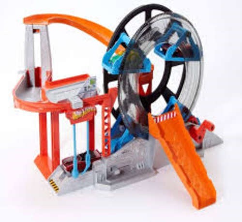 Hot wheels turbo garage track set - includes one car