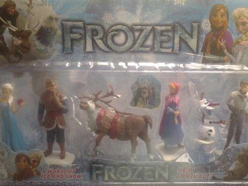Frozen plastic figurine set of 6 - 9cm - can work as caketopper