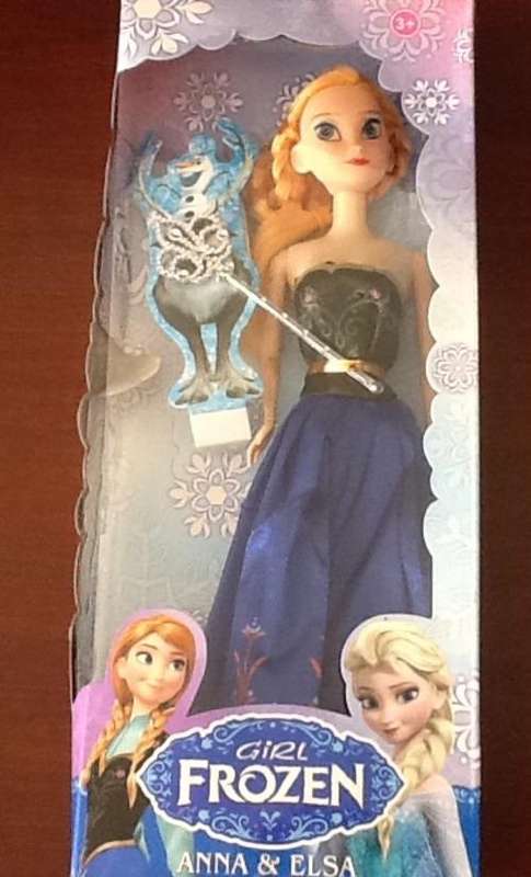 Princess anna frozen plastic doll 28cm great cake topper  pack a bit damaged