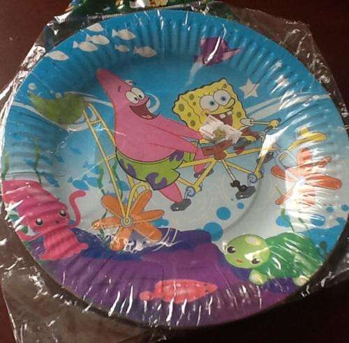 Spongebob small paper plates (10) kids party