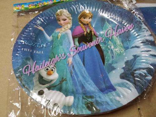Frozen princess kids party BIG PAPER PLATES (10)