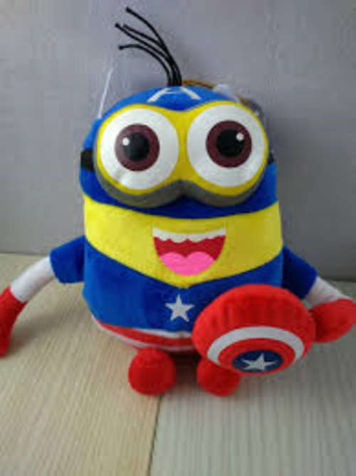 captain america minion - - soft toy teddy - despicable me minions - sings song 22cm