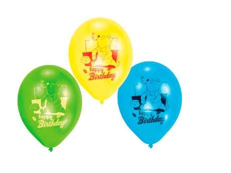 KIDS party Winnie the Pooh printed balloons - 6 in pack