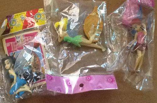 Tinkerbell plastic figurines set of 3 - great for cake topper - fairies - 7cm