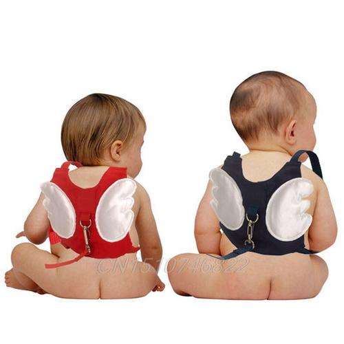 KID  or toddler KEEPER SAFETY HARNESS / leash - black and white wings