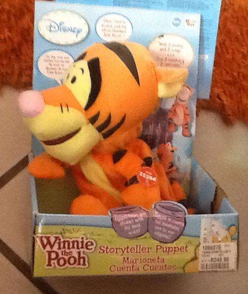 Winnie pooh - storyteller puppet tigger - 2 stories and 2 songs - was R230 bit dirty from old stock