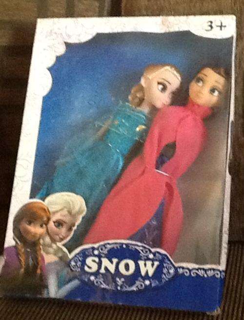 Princess anna and elsa frozen plastic doll set 28cm great caketopper - Anna no shoes