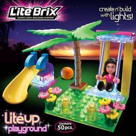 Building brick toys - litebrix light up playground - 50 pieces