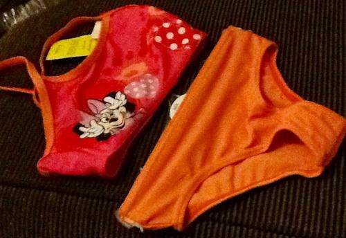 STUNNING GIRLS Minnie Mouse bikini SWIM SUIT/ COSTUME 4-5yr from Edgars