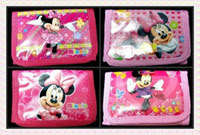 Minnie Mouse pink kids WALLET - send various - 1 wallet for price - party favor