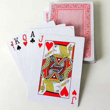 jumbo deck of playing cards - great decor for casino, gamble, poker party 17cm
