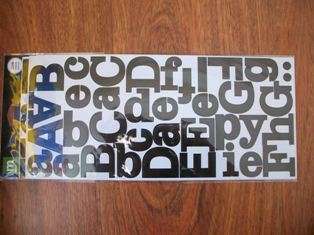 MAKING MEMORIES ALPHABET STICKERS -108 PCE - BLACK - scrapbook