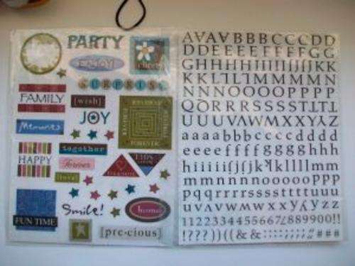ALPHABET & NUMBER STICKERS AND OTHER STICKERS - scrapbook