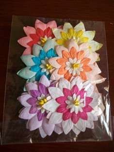 FLOWERS various colours - 10 per pack