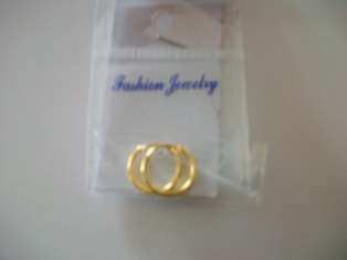 small earrings sleepers / hoops - 1cm - gold colour