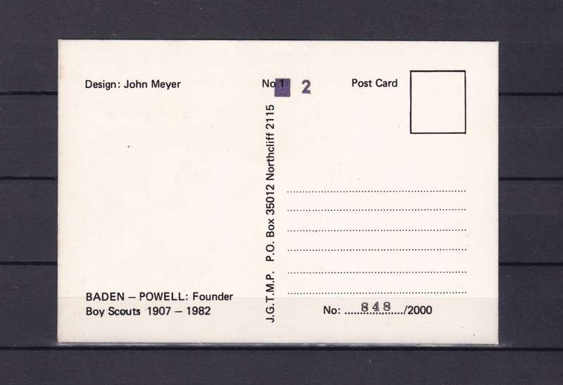 SOUTH AFRICA 1982 Maxicard FDC (1) - 75th Anniversary of Boy Scout Movement