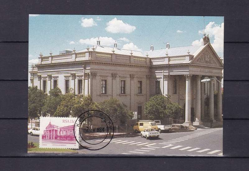 SOUTH AFRICA 1984 Maxicard FDC (No. 9) - Kimberley Town Hall