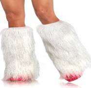 Funky white leg warmers