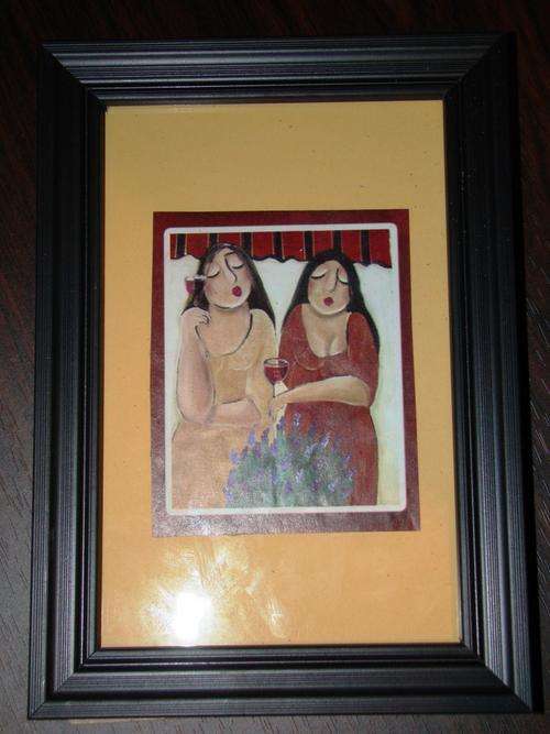 Framed 2 Ladies (17x12cm)