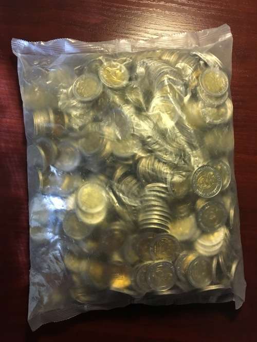 SEALED BAG of 400 - R5 2011 SARB Coins - bag dated 09 June 2011 (label on and clear)