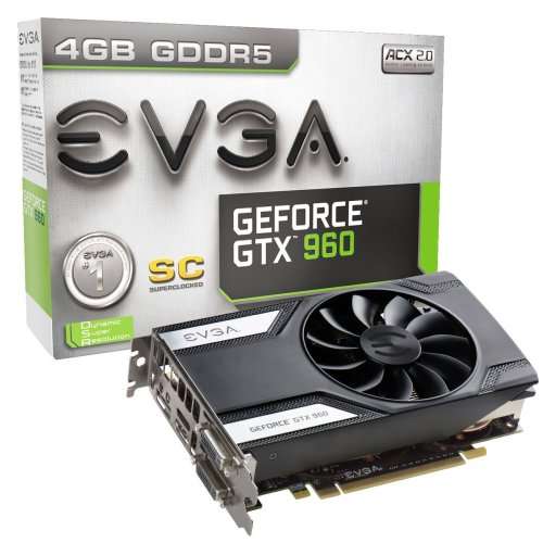 EVGA GeForce GTX 960 04G-P4-1962-KR 4GB SC GAMING, 6.8 Inch