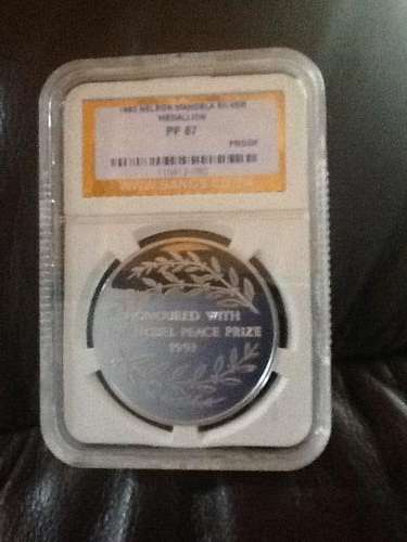 MANDELA NOBEL PEACE PRIZE SANGS GRADED PF67 **HOT ITEM**