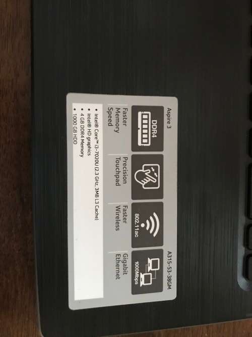 Acer Aspire 3 || i3 7th Gen || 1TB || EXCELLENTCondition