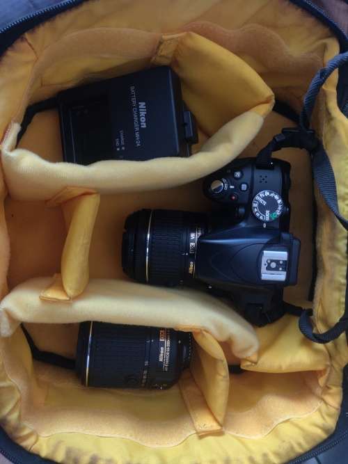NIKON || D3300 || DSLR CAMERA || 24.2MP || BLACK || 18-55MM AND 55-200MM LENSES || BAG INCLUDED